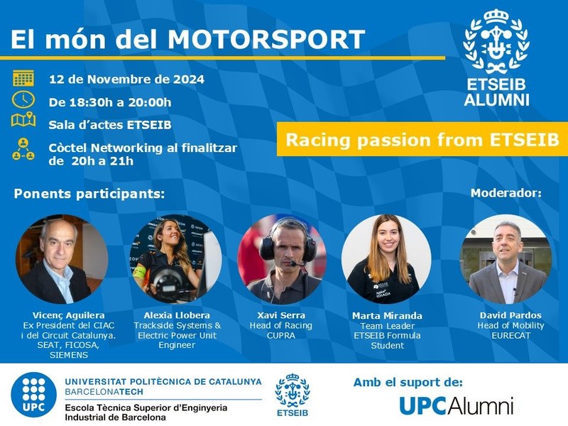 Club ETSEIB Alumni: Taula rodona, El món del MOTORSPORT.