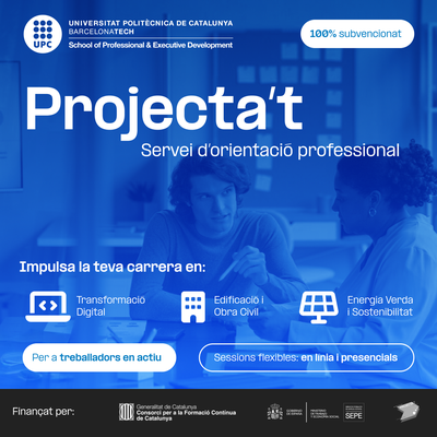 Projecta’t: orientació professional 100% subvencionada